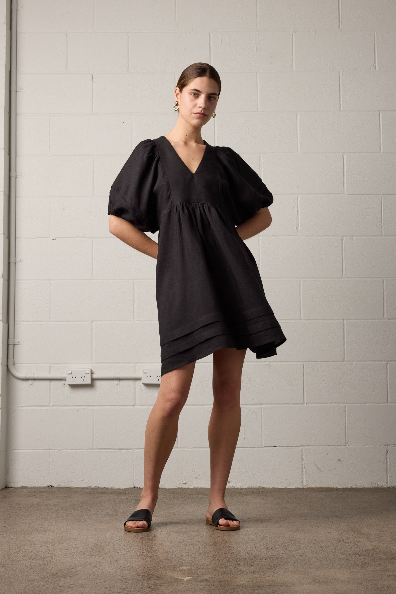frankie black dress Frankies Bikinis - Christabelle Ruffle Maxi Dress