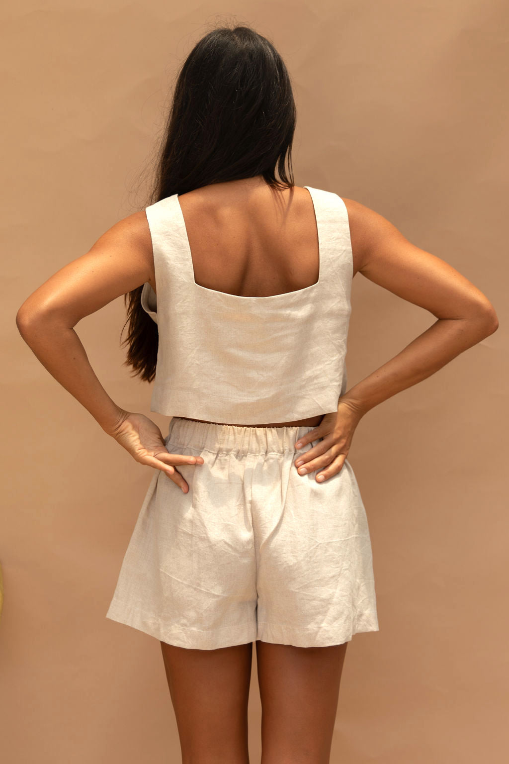 Billie Linen Top Natural