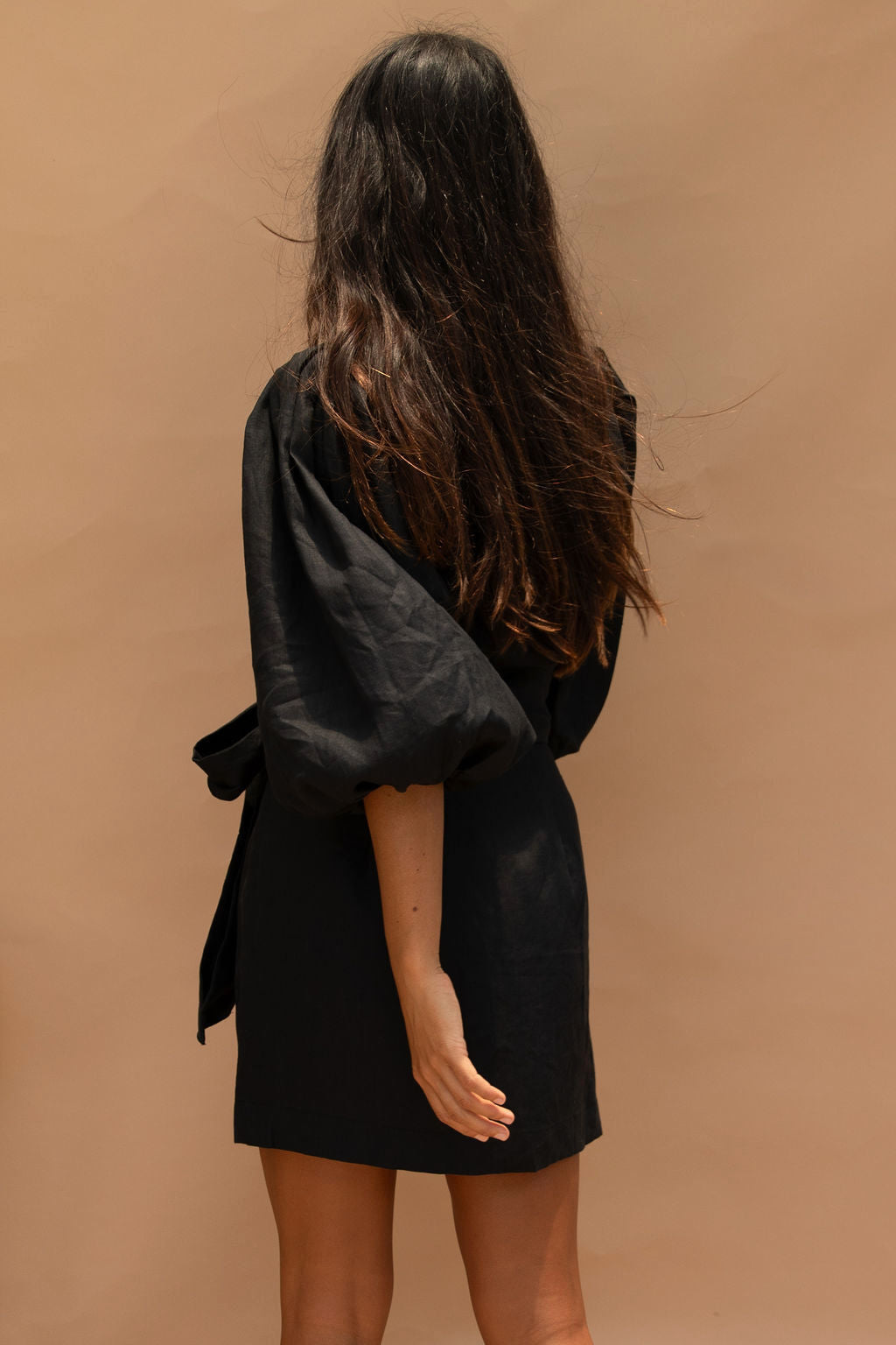 Ruby Linen Dress Black