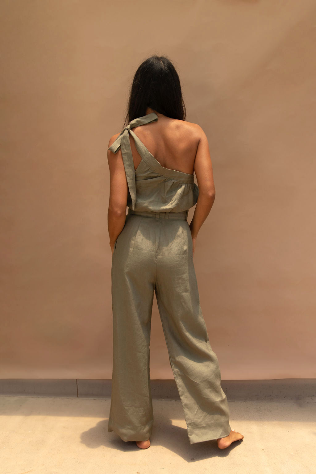 Theo Linen Pant Olive
