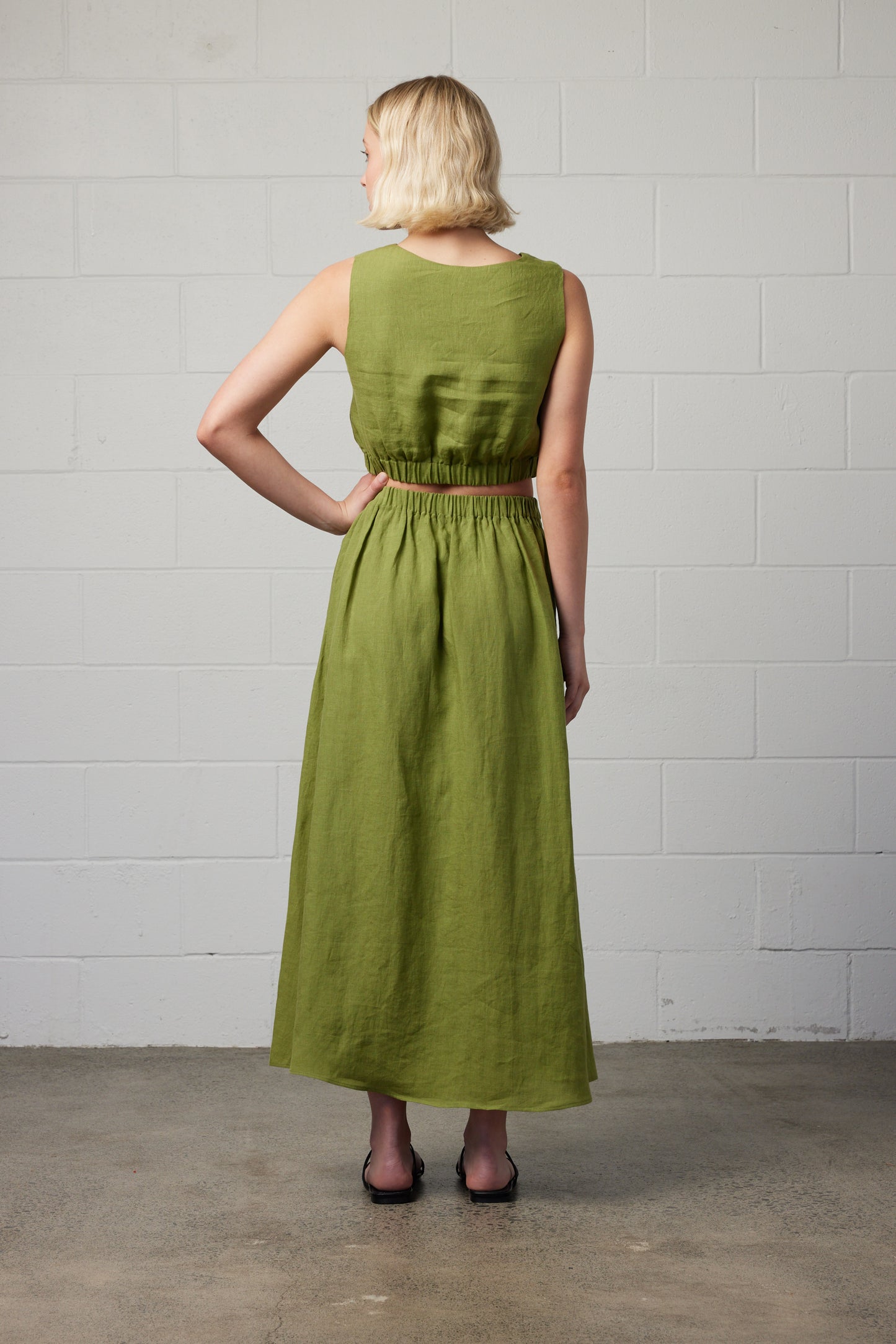 Maisie Linen Set Green
