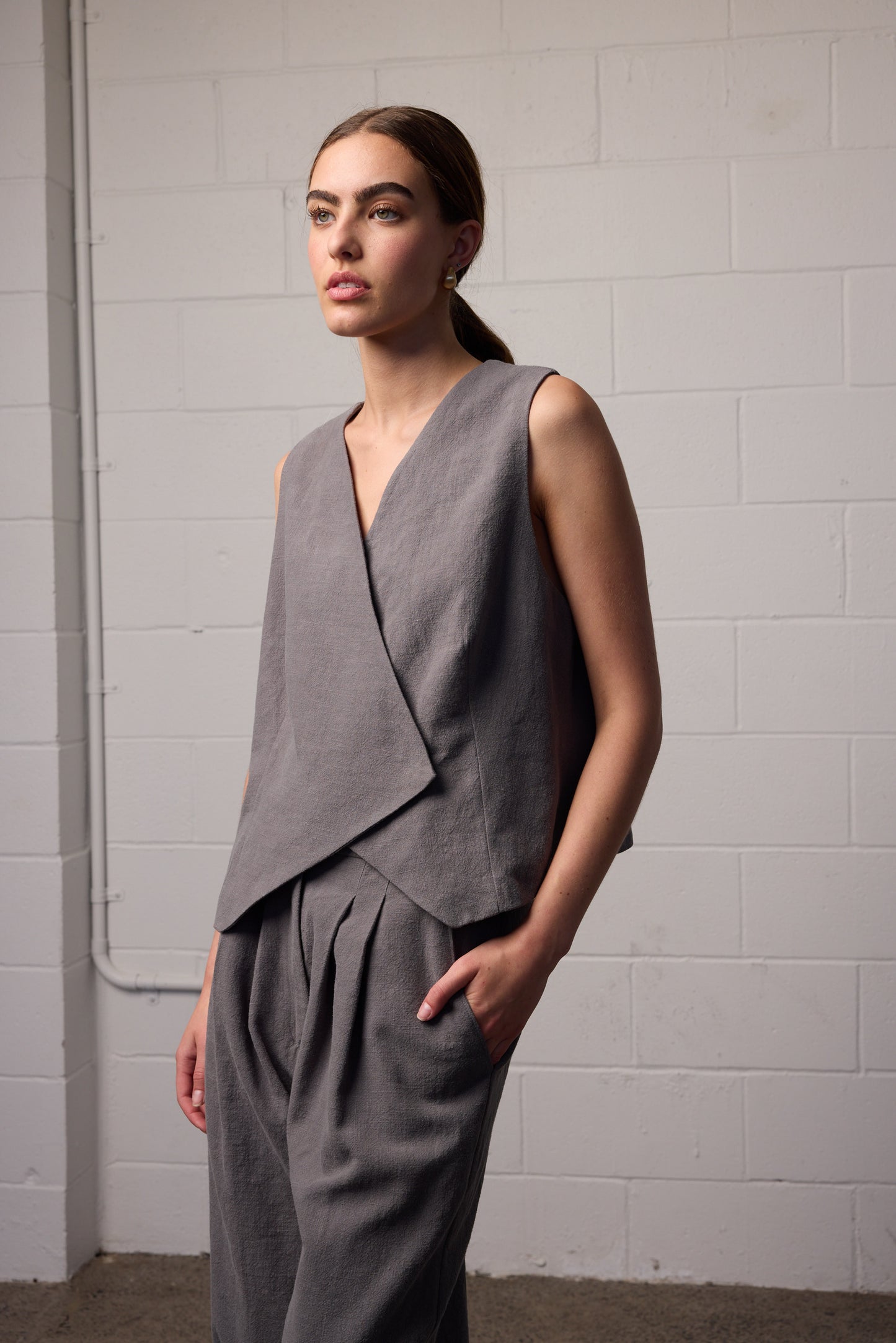 Sylvia Vest Slate