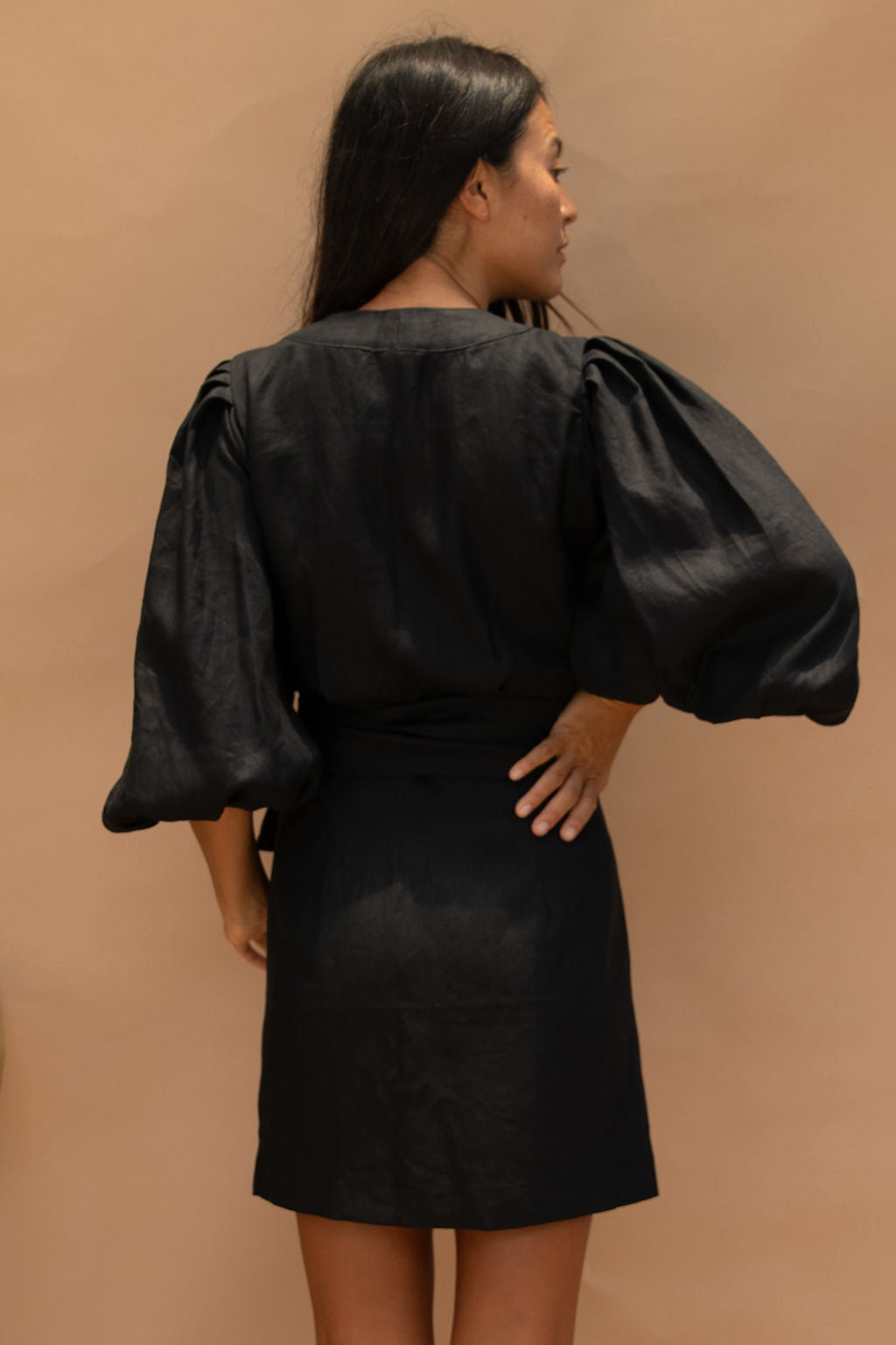 Pre-Order | Ruby Linen Dress Black