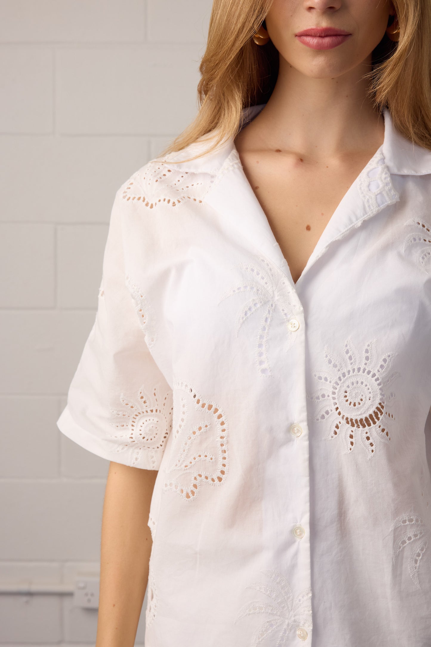 Kaia Broderie Shirt