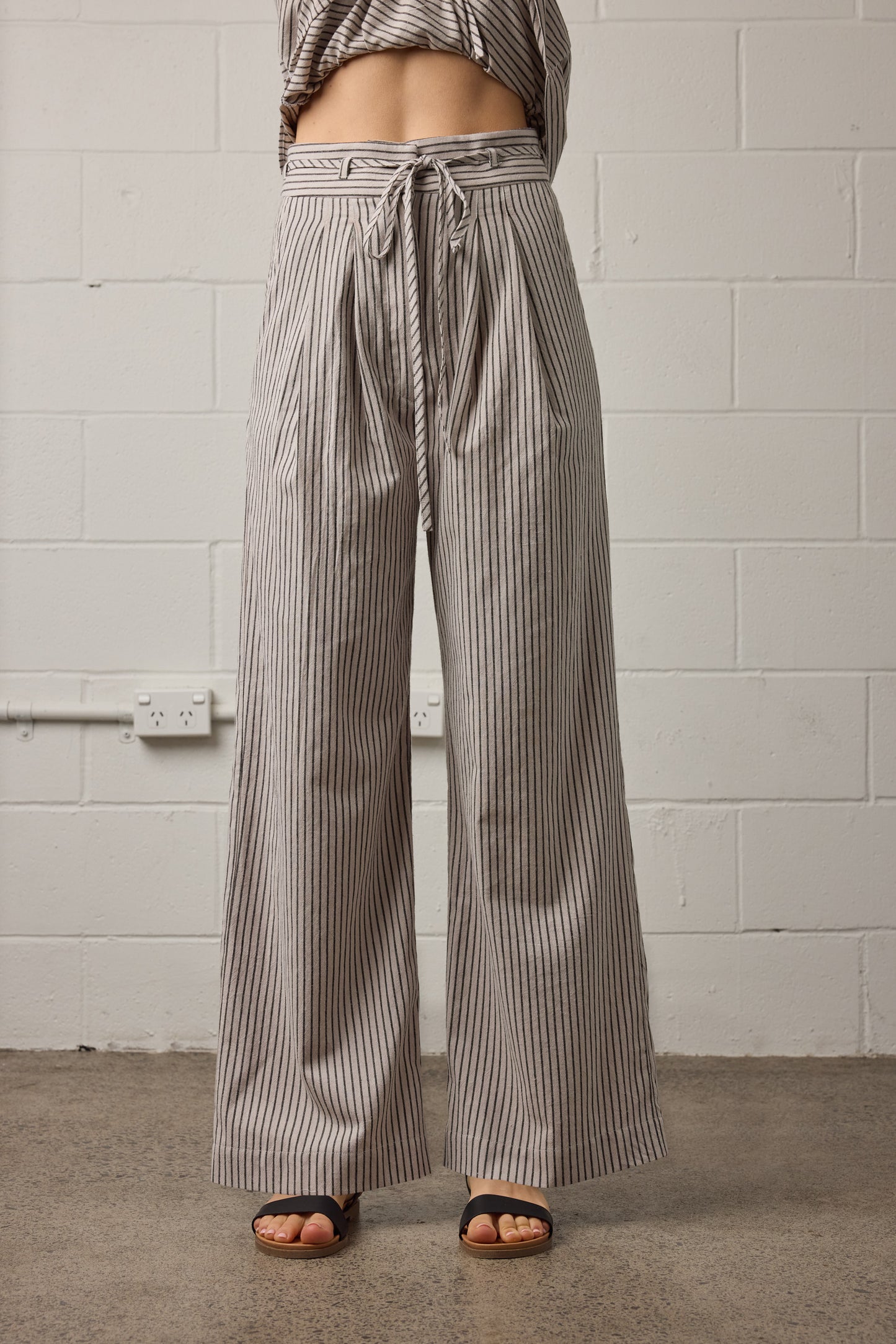 Rhea Pant Natural Stripe