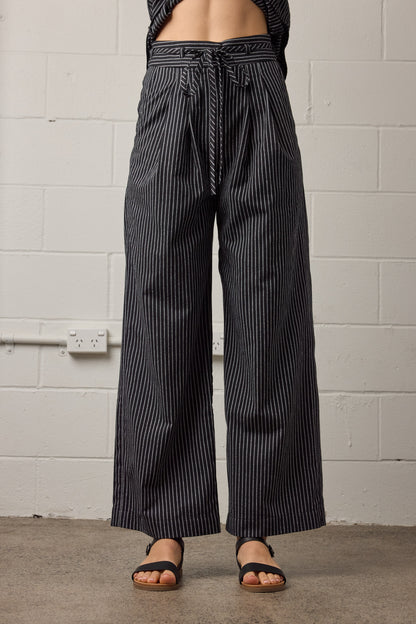 Rhea Pant Black Stripe