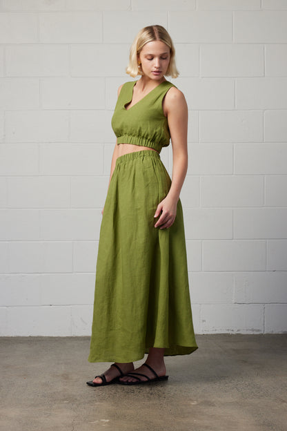Pre-Order | Maisie Linen Set Green