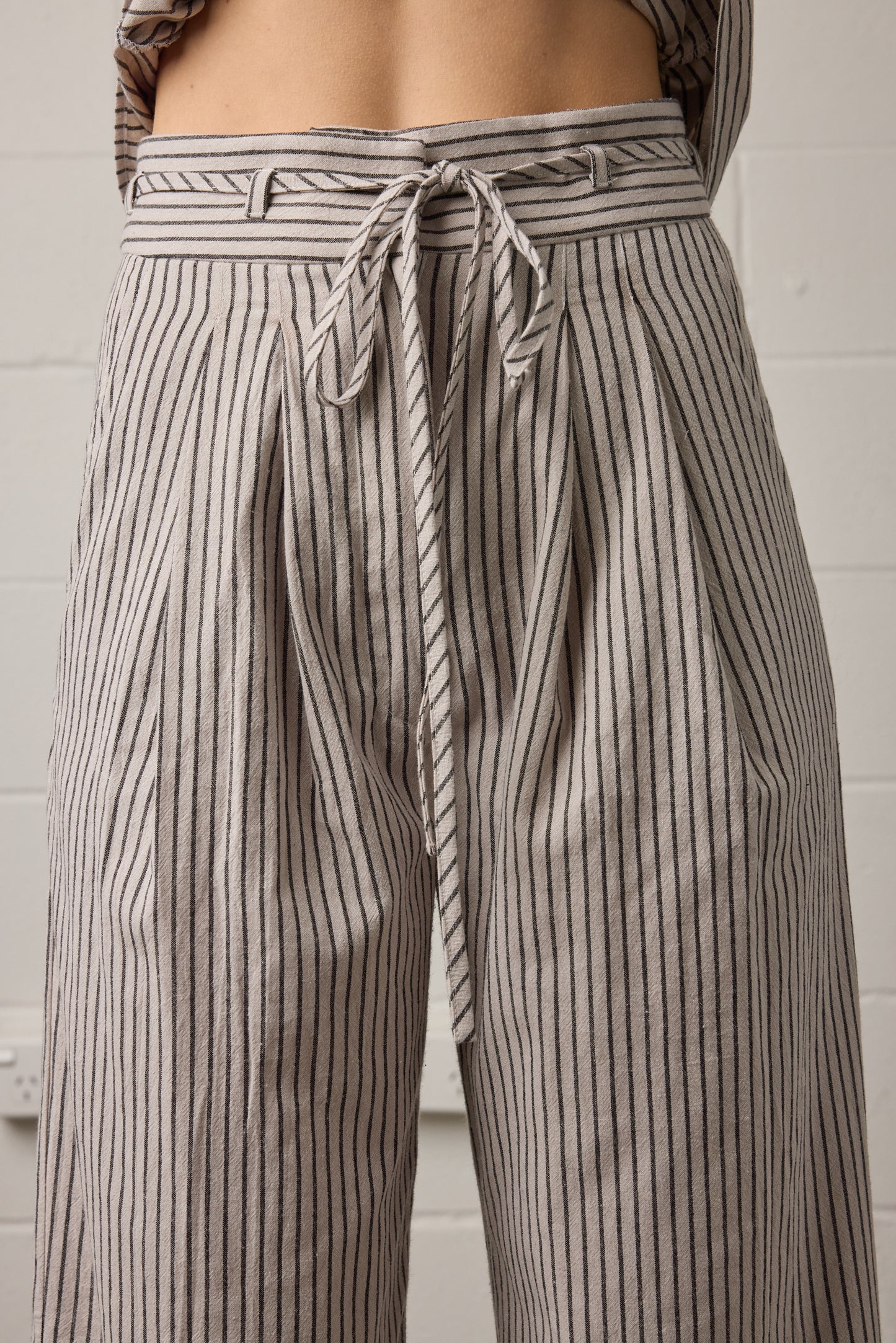 Rhea Pant Natural Stripe