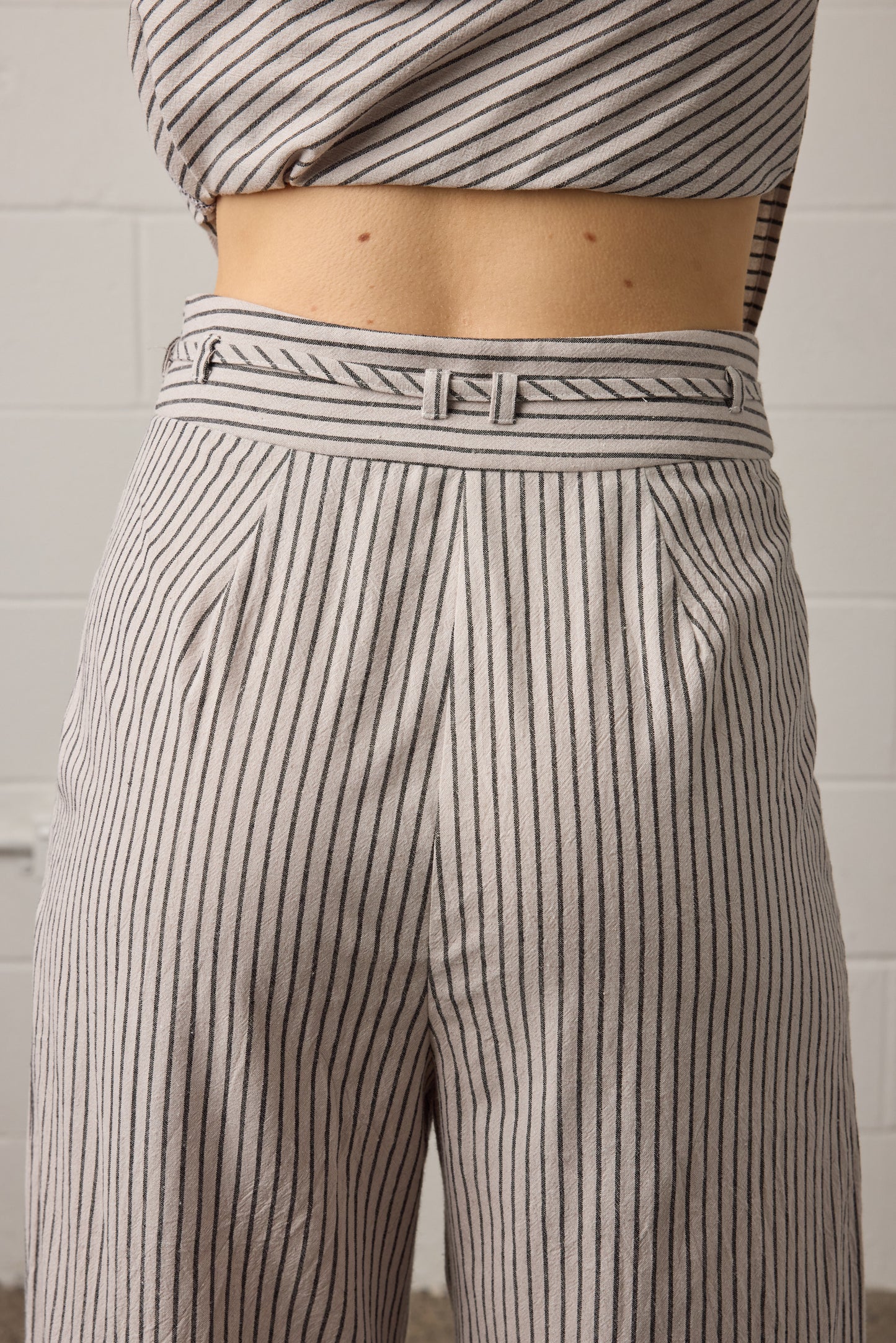 Rhea Pant Natural Stripe